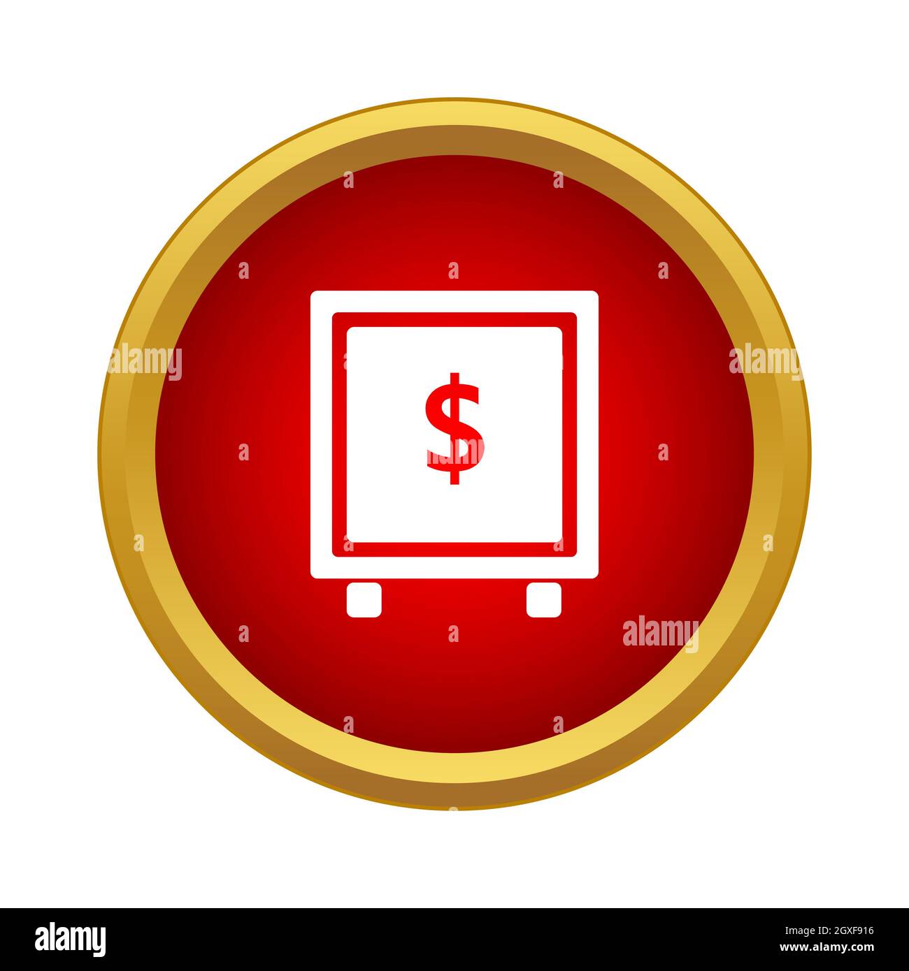 Safe icon in simple style isolated on white background Stock Photo - Alamy
