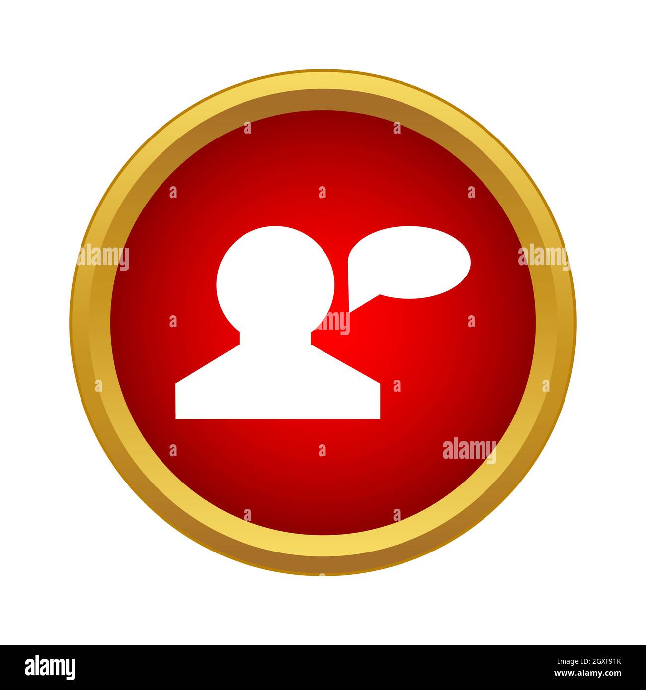 Talk icon in simple style isolated on white background Stock Photo Alamy