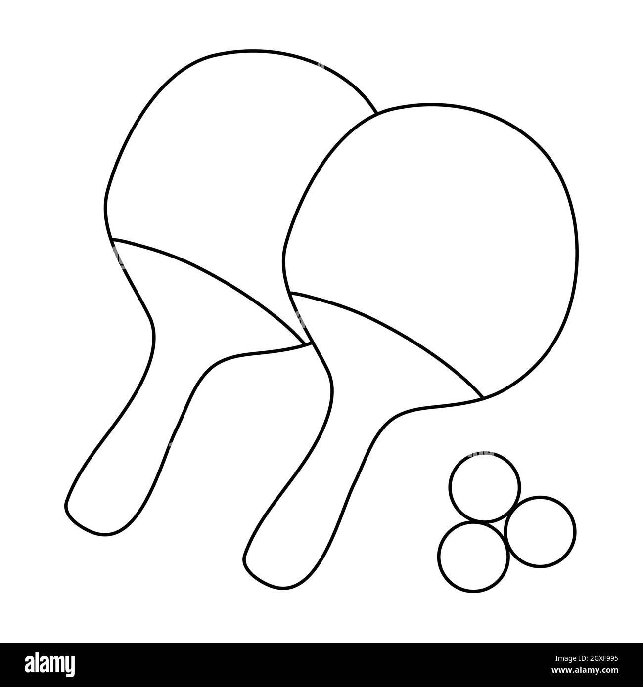 Ping pong racket ball outline hi-res stock photography and images - Alamy