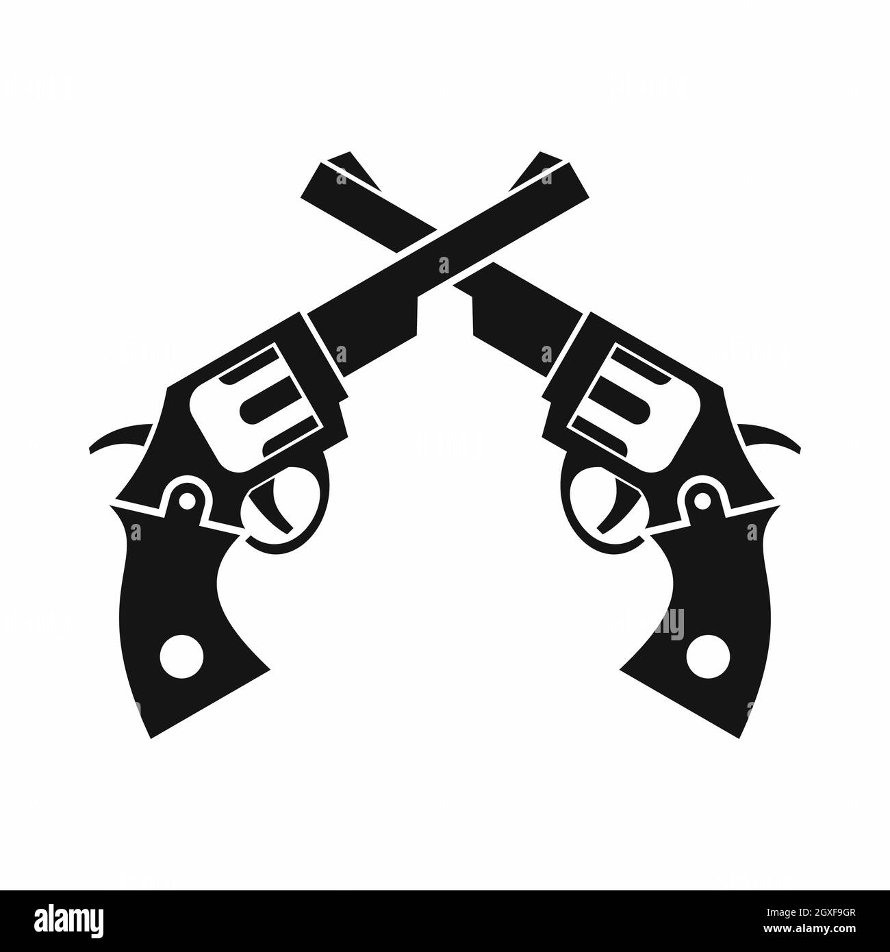 Revolvers icon in simple style isolated on white background Stock Photo ...