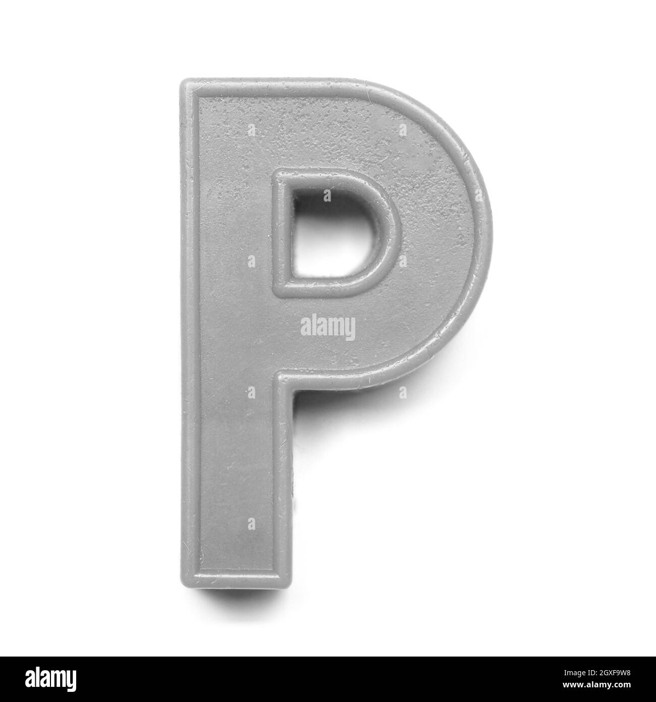 Magnetic uppercase letter P of the British alphabet in black and white  Stock Photo - Alamy