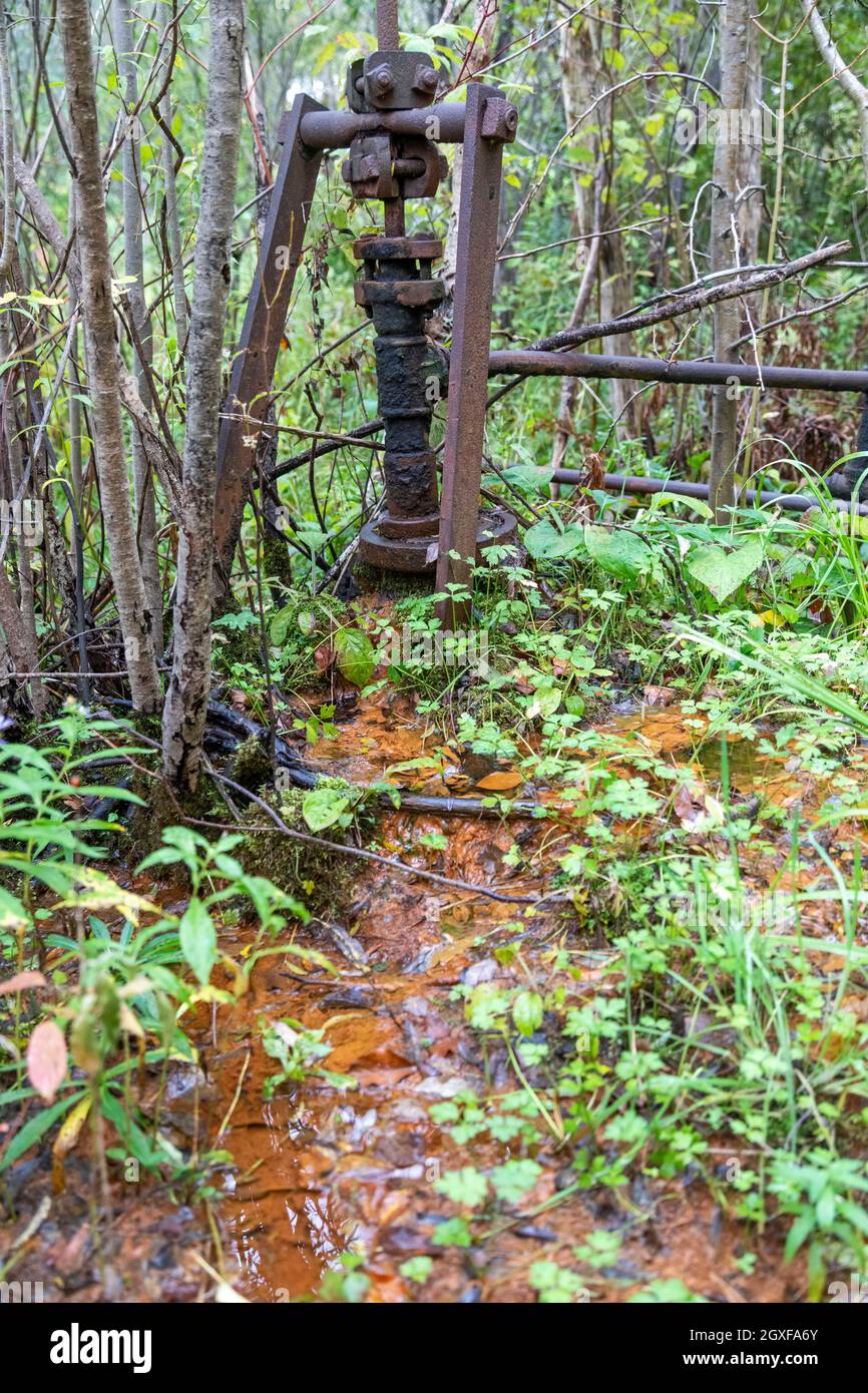 Bradford, Pennsylvania An abandoned oil well, more than 100 years old
