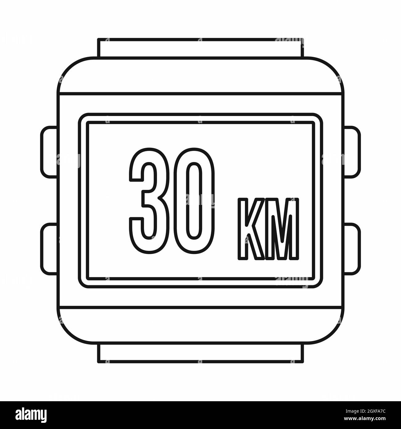Speedometer bike icon in outline style isolated on white background ...