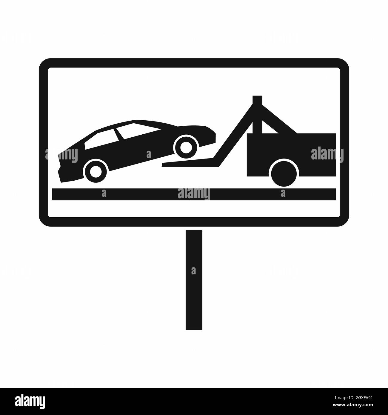 No parking sign icon in simple style isolated on white background Stock ...