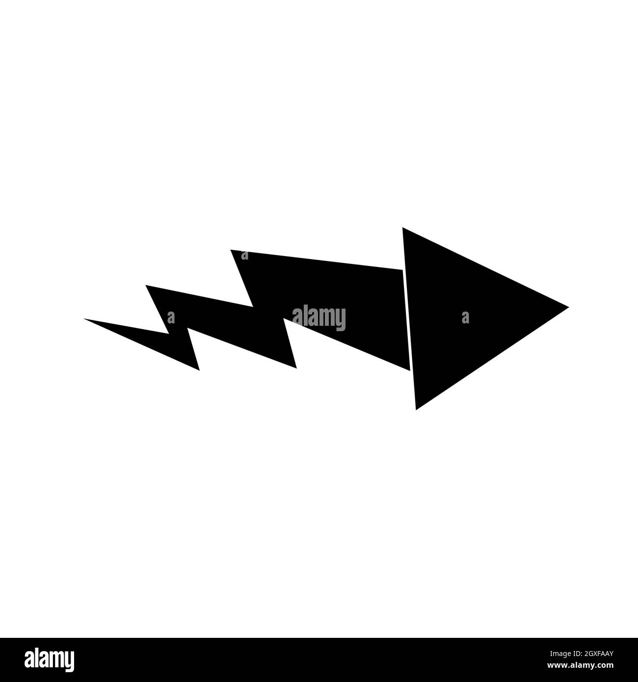 Arrow icon in simple style isolated on white background Stock Photo - Alamy