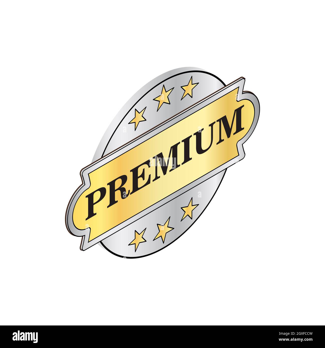Round label premium icon in isometric 3d style isolated on white ...