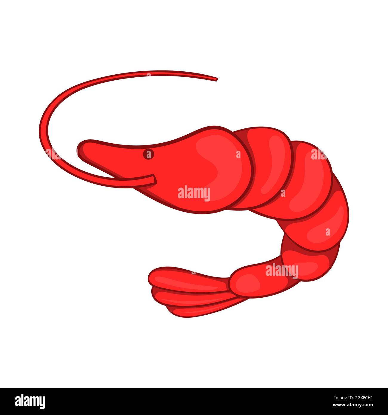 Raw shrimp icon cartoon hi-res stock photography and images - Alamy