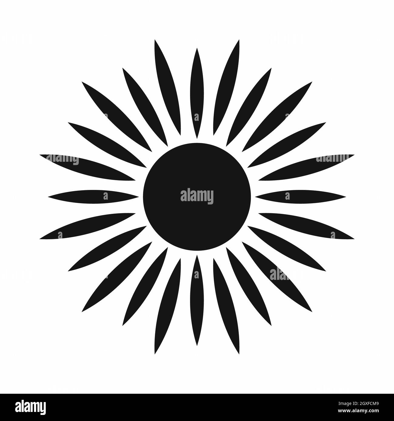Sun icon in simple style isolated on white background Stock Photo - Alamy
