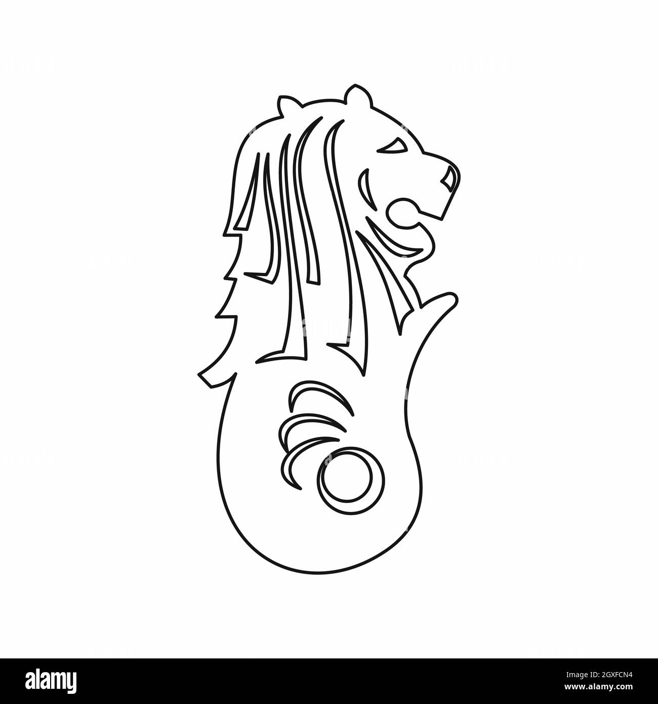 Simple Merlion Drawing