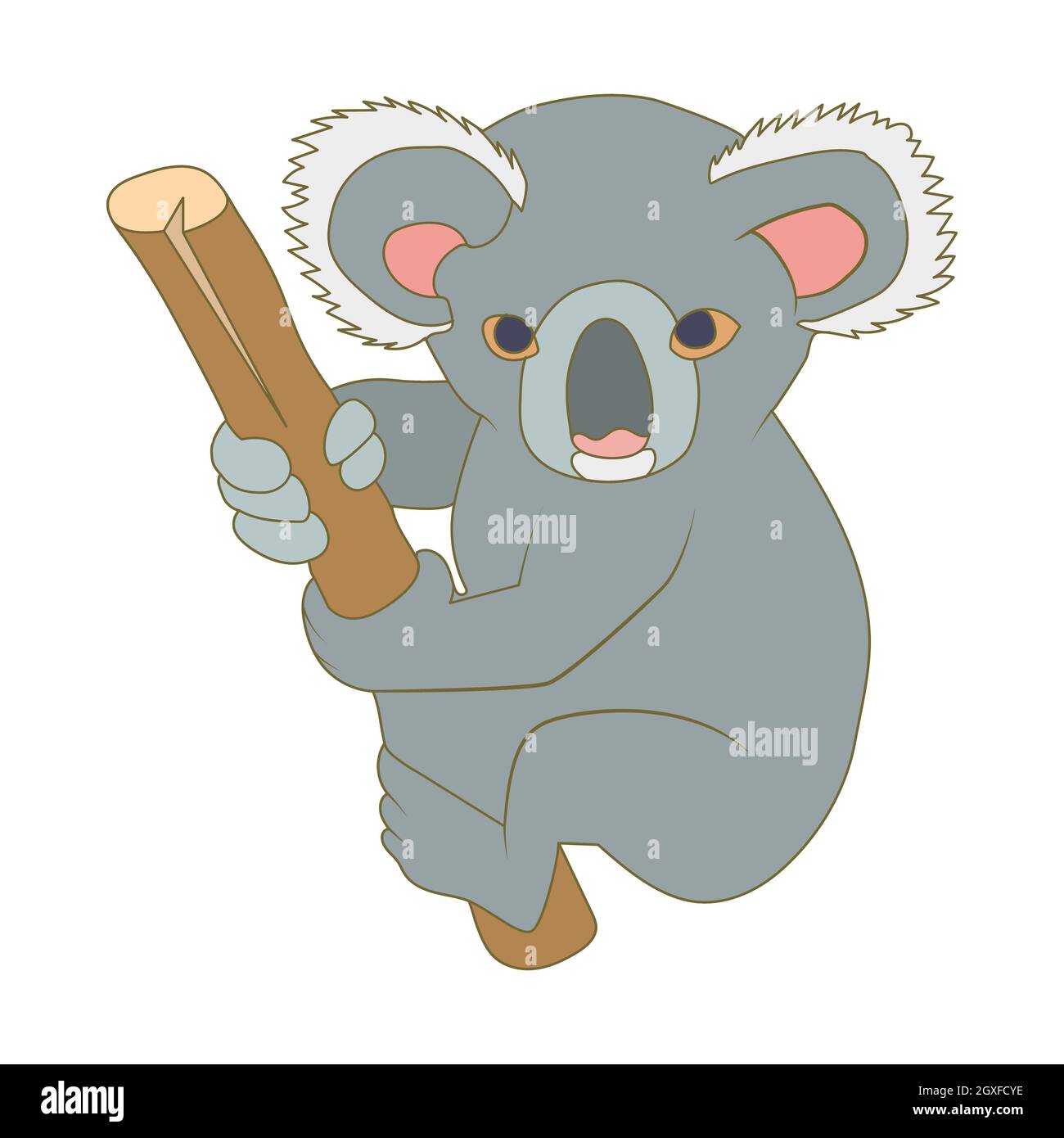 Koala icon in cartoon style isolated on white background. Animals ...