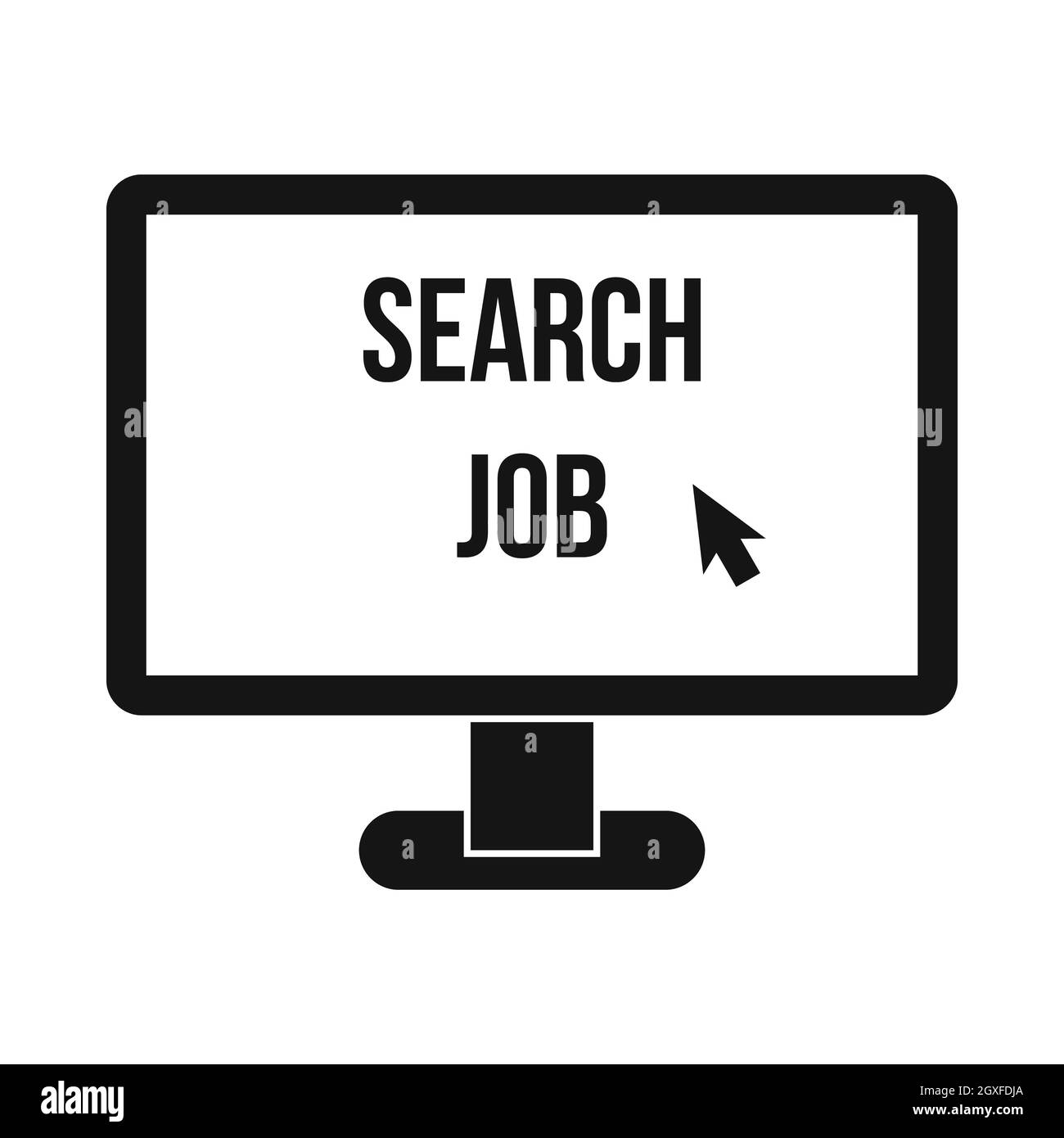 Search Job icon in simple style isolated on white background Stock ...