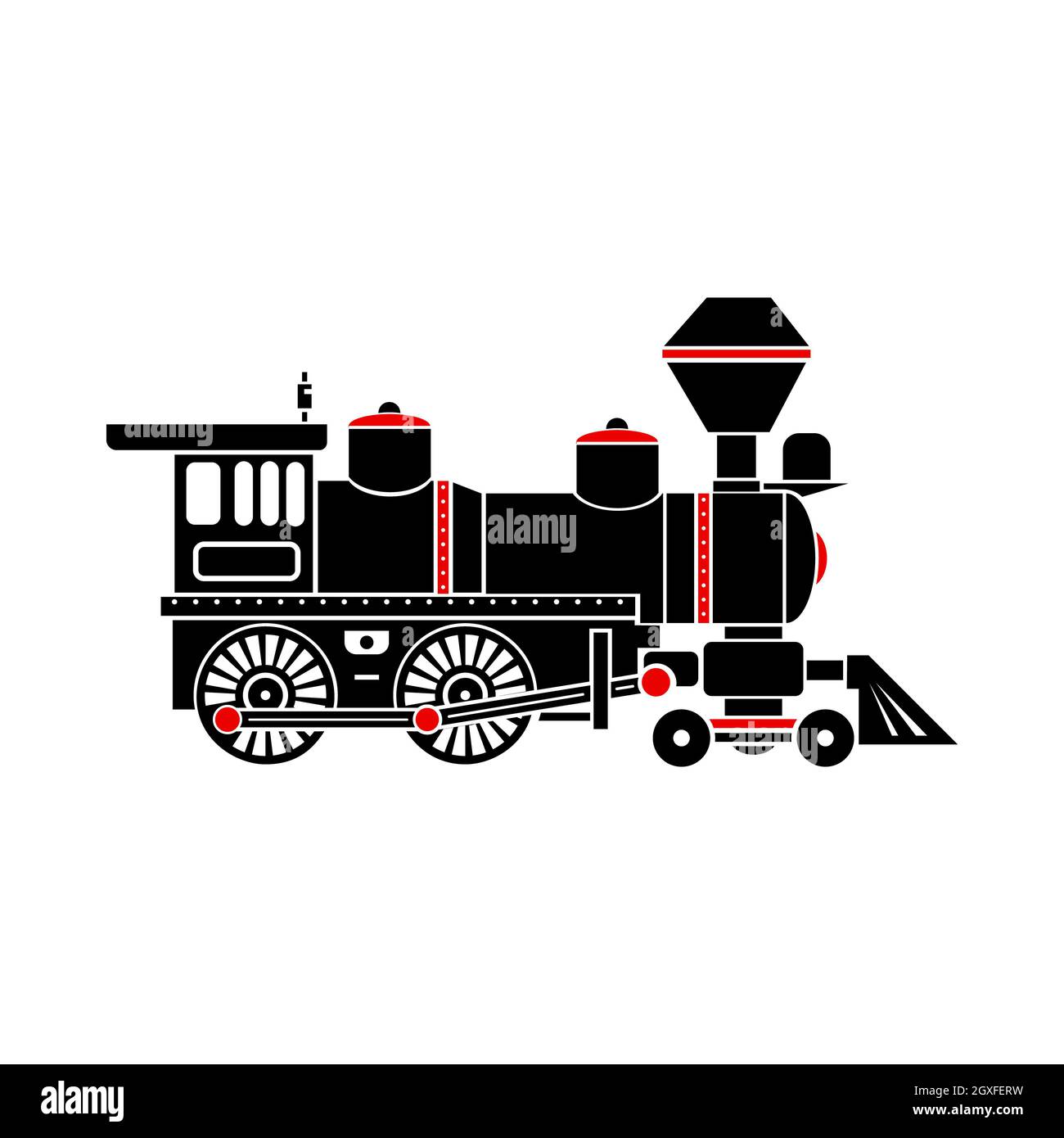 Locomotive icon in simple style isolated on white background Stock ...
