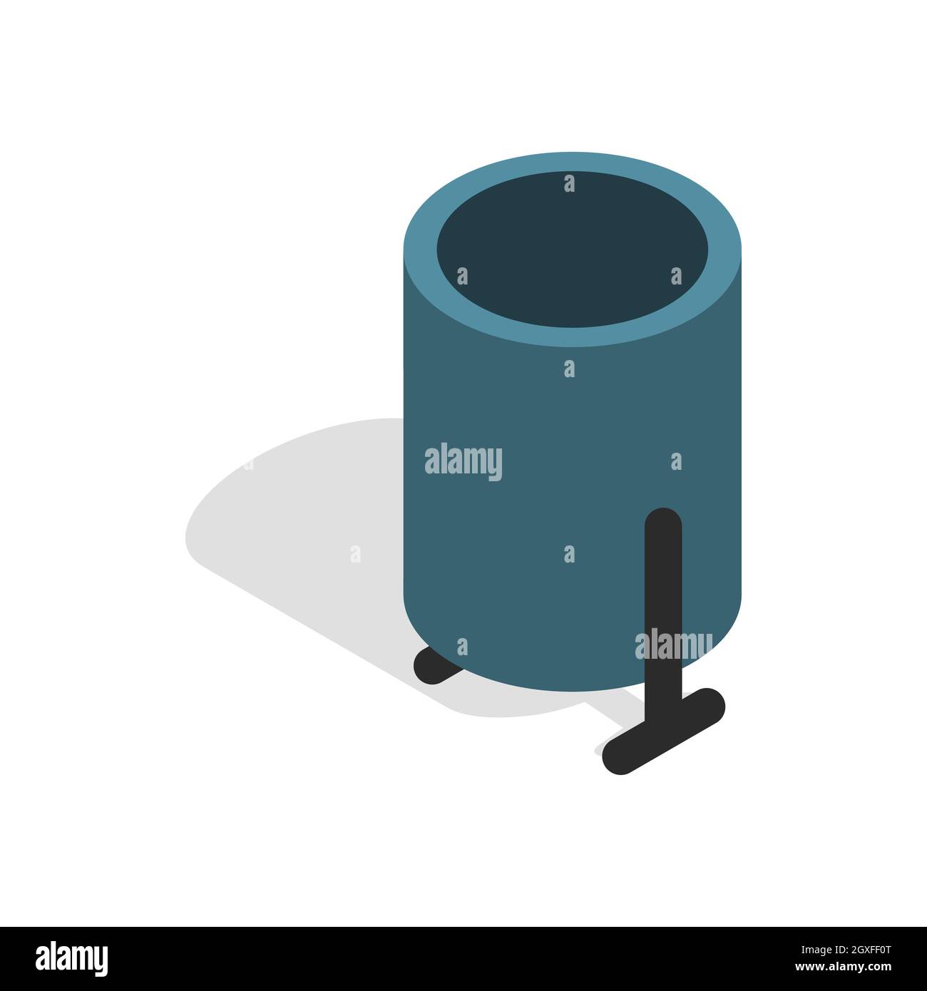 Outdoor bin icon in isometric 3d style on a white background Stock ...