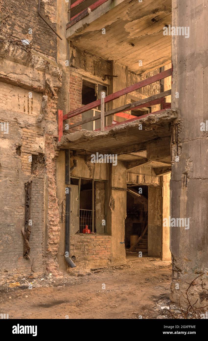 View of Old brick industrial building exterior hi-res stock photography and ...
