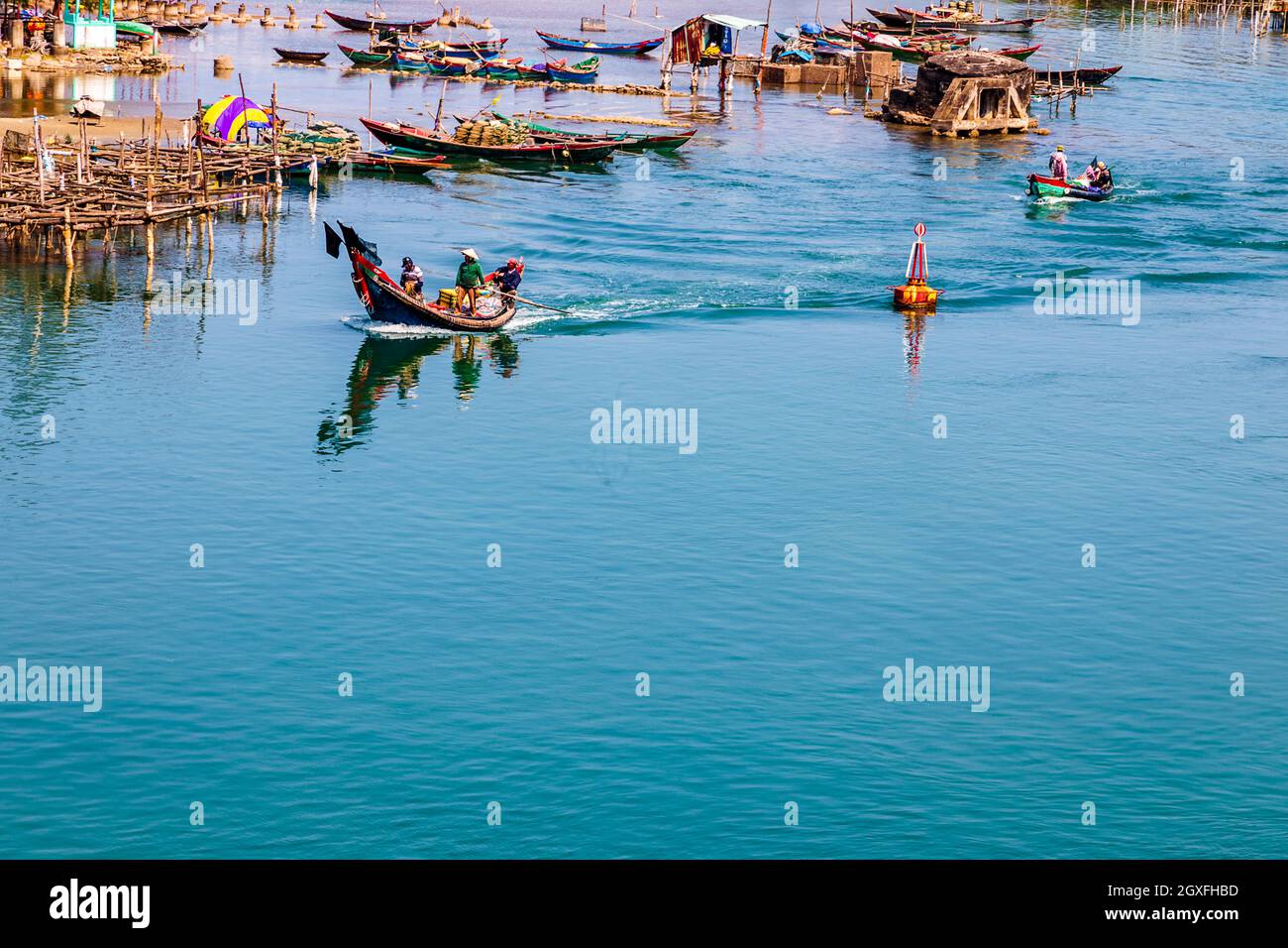 Cau Lang Co a small fishing village between Hue and Da Nang Stock Photo