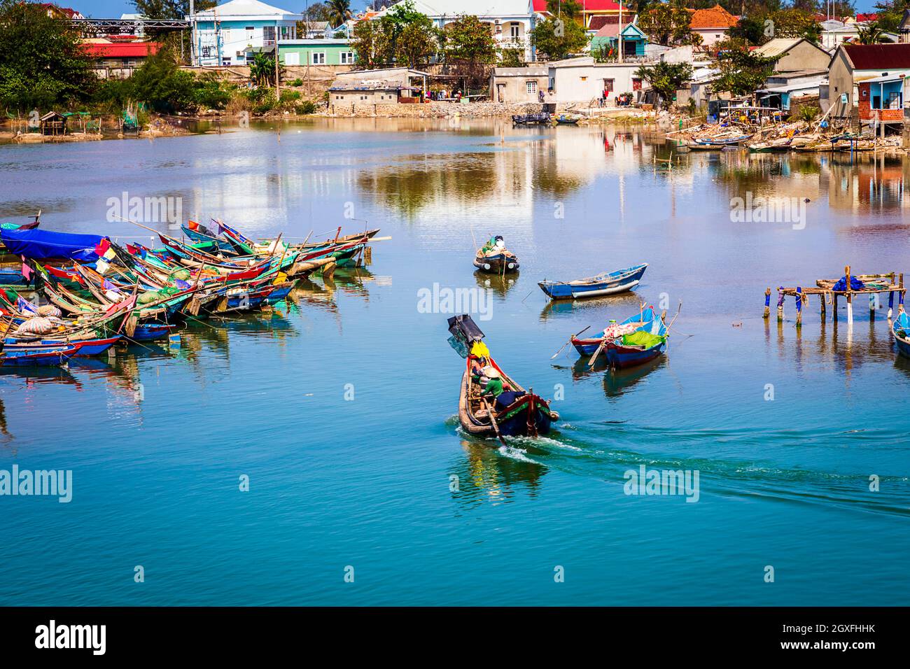 Cau Lang Co a small fishing village between Hue and Da Nang Stock Photo