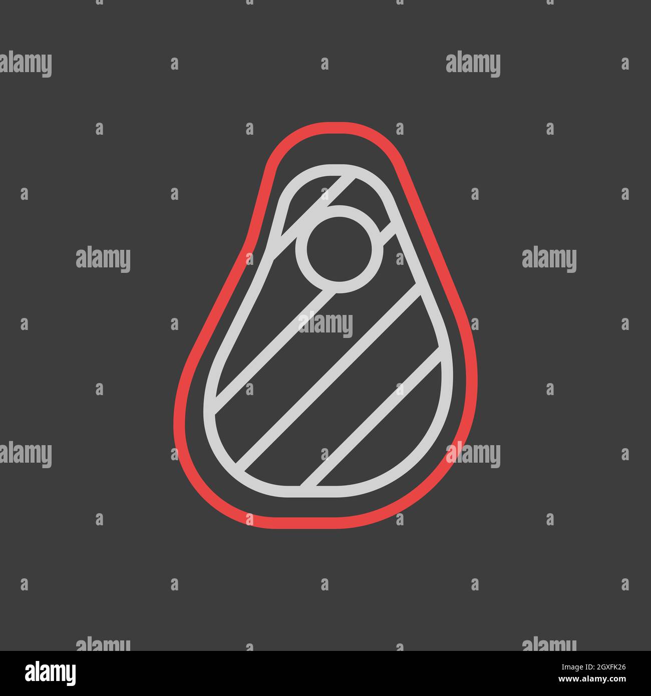 Steak vector icon food meat on dark background. Barbecue and bbq grill ...
