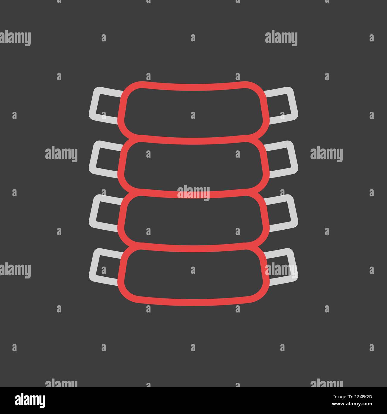 Ribs vector icon food meat on dark background. Barbecue and bbq grill ...