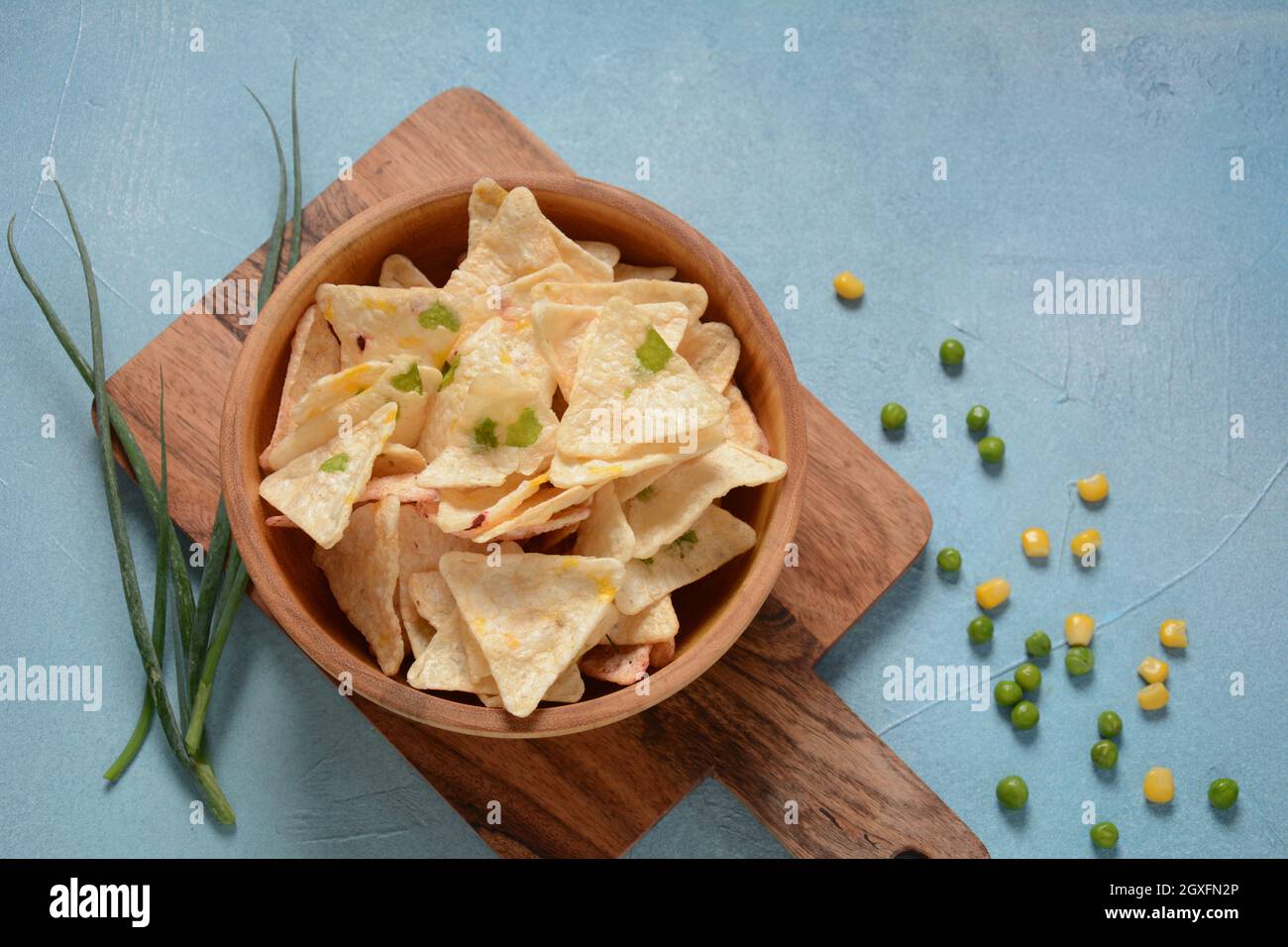 Сhips made from rice and beans with different flavors. Healthy Gluten