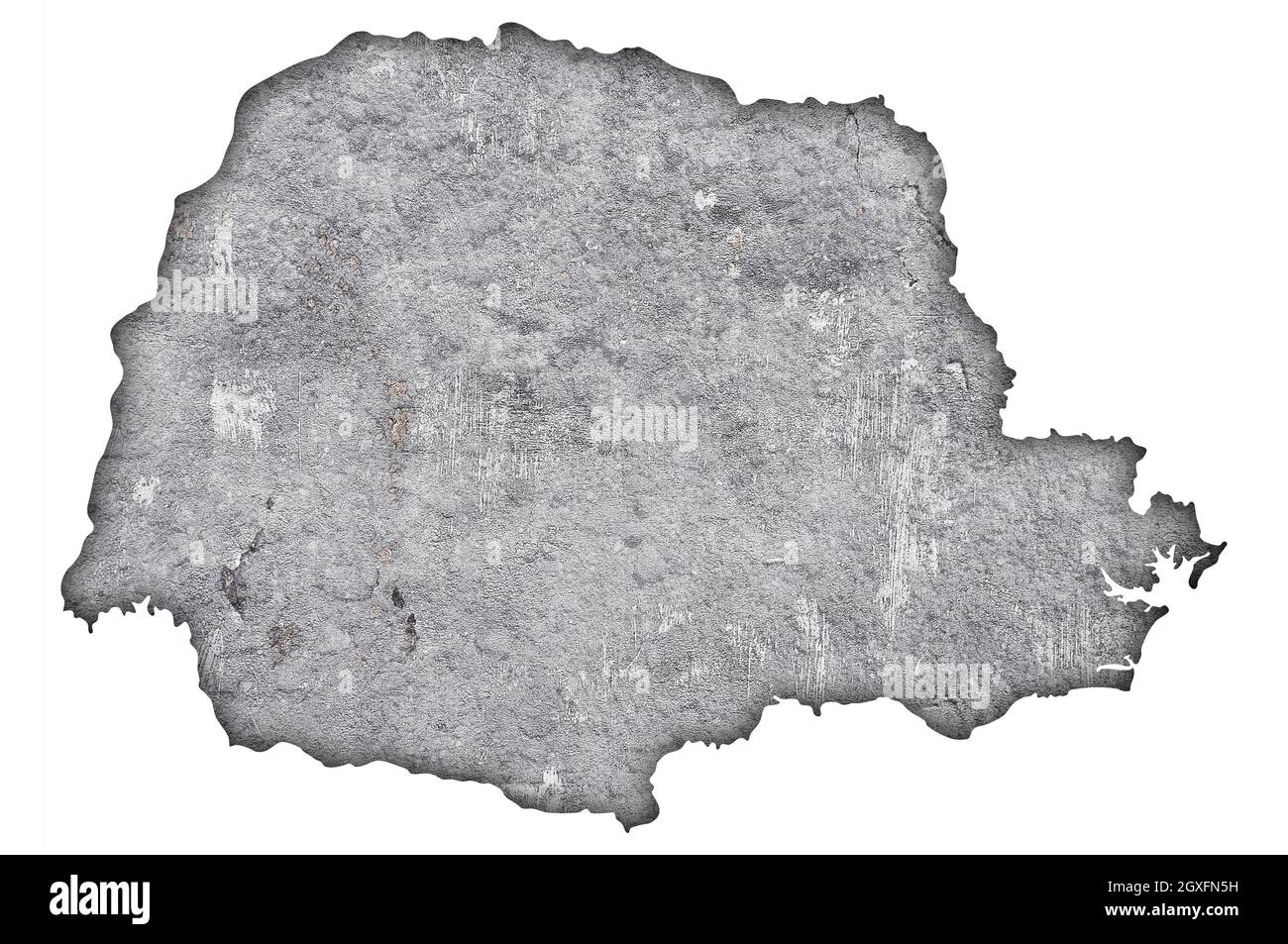 Map of Parana on weathered concrete Stock Photo - Alamy