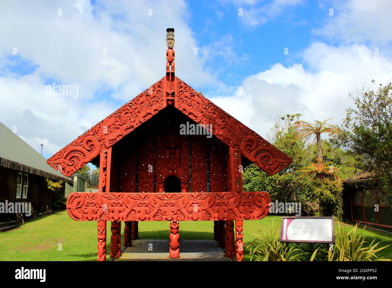 Maori cultural and woodcraft. Rotorua. New Zealand. 16 Nov 2011 Stock Photo