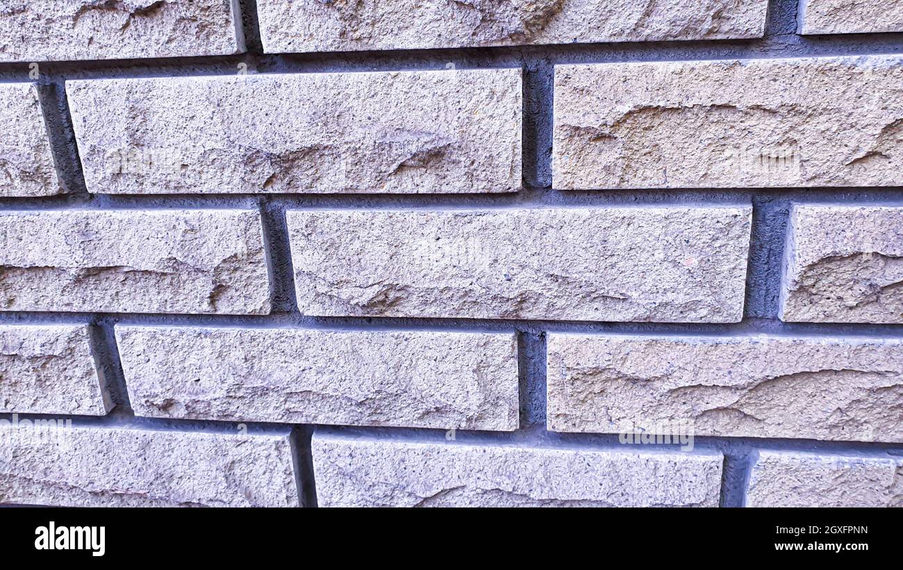 Wall and floor masonry. Various stone textures. Multicolored background. Selective focus. Stock Photo
