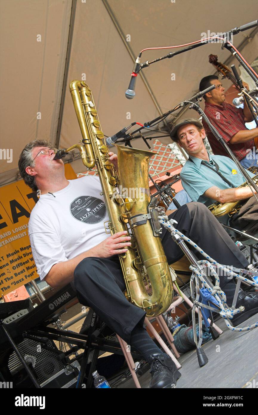 the famous jazz vipers band playing in new orleans louisiana Stock