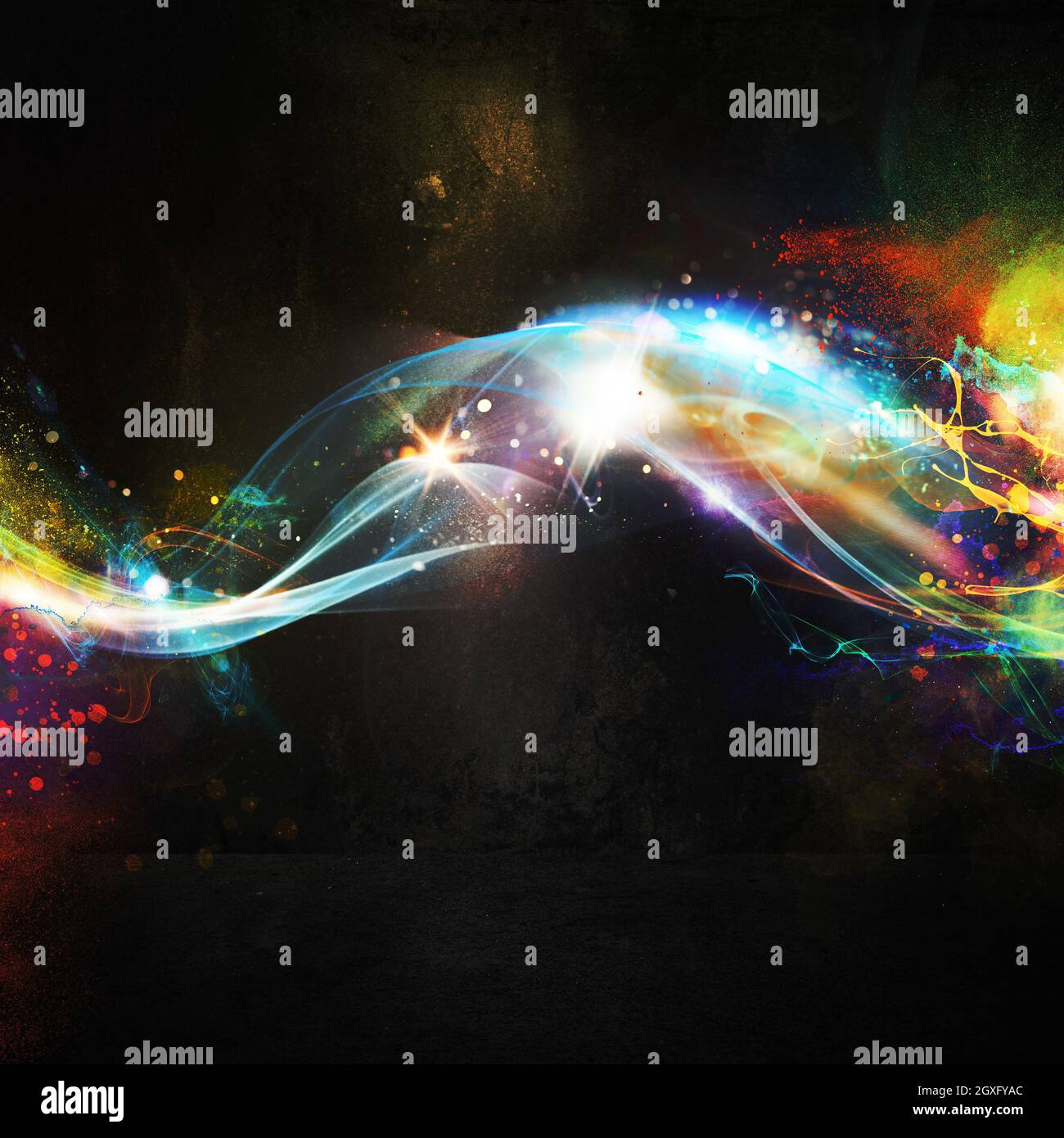 Background with colorful and sparkling light effects Stock Photo Alamy