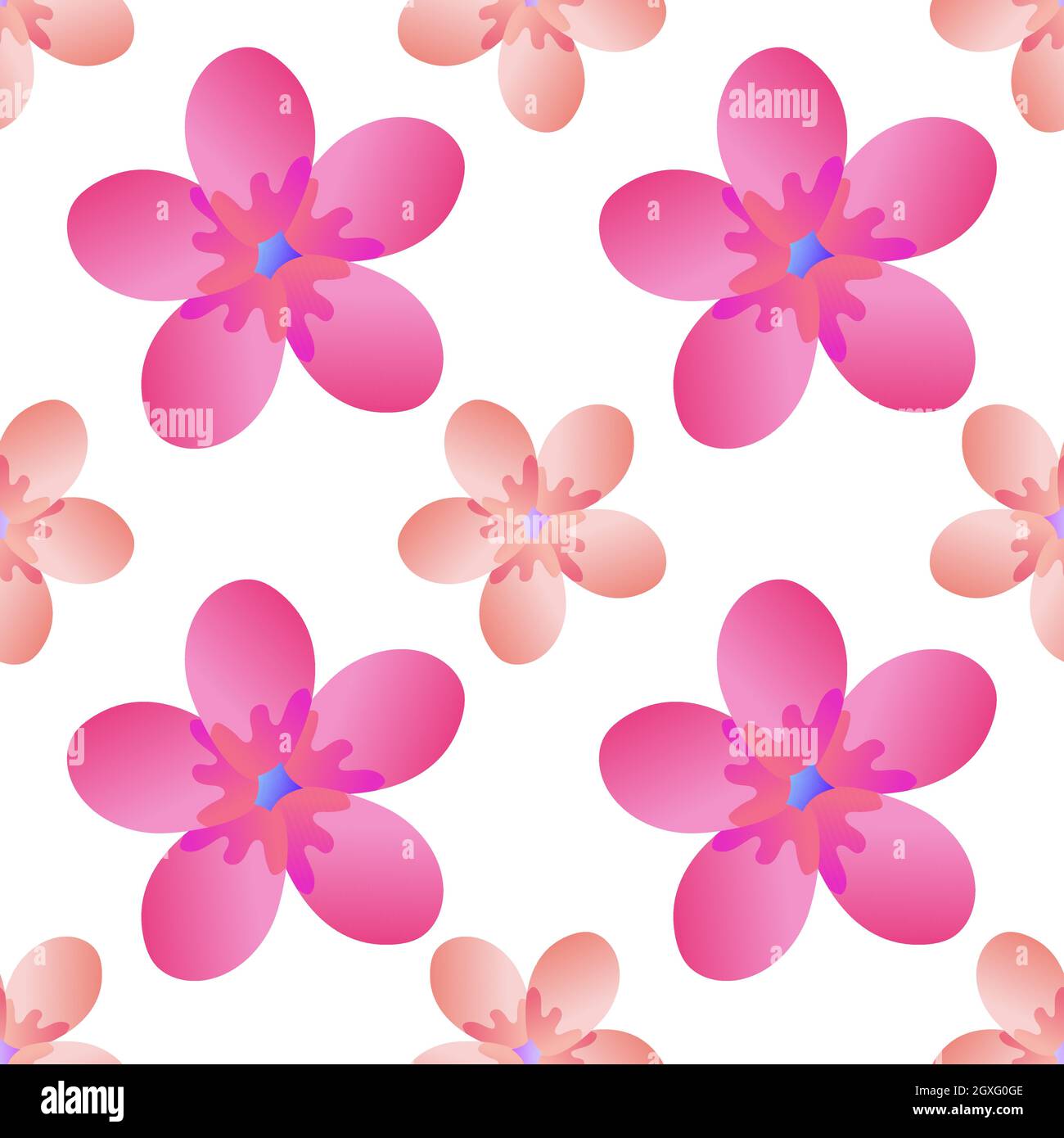 cherry blossoms seamless pattern textile print Stock Vector Image & Art ...