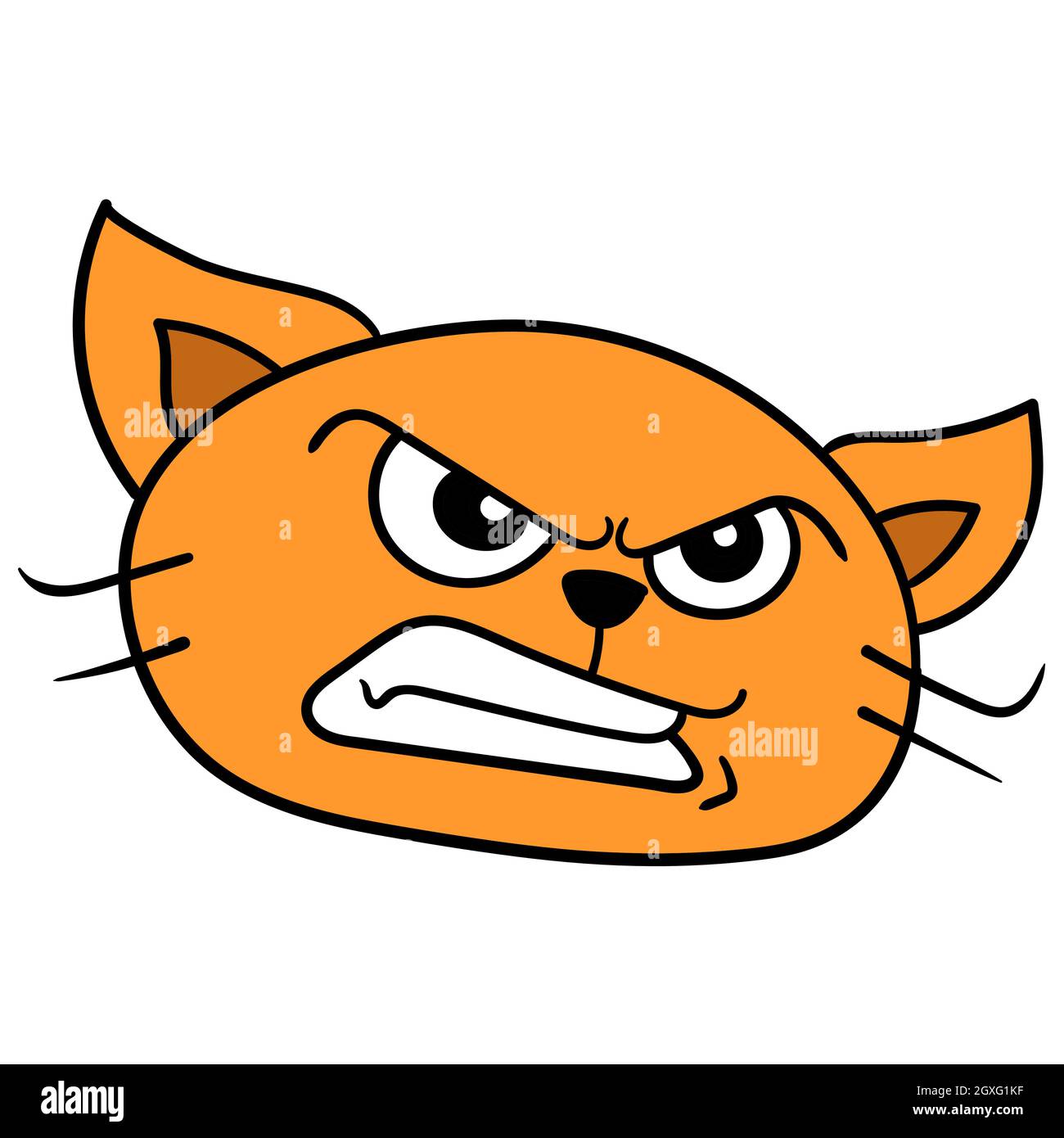 black cat angry face cartoon cute 14319053 PNG