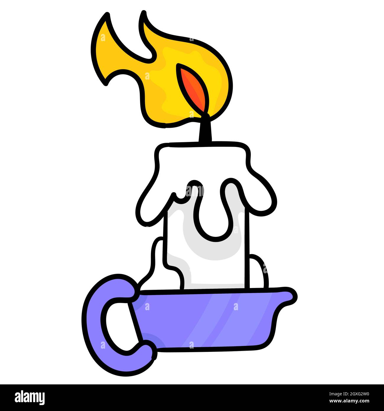 small candle lighting in the dark Stock Vector Image & Art Alamy