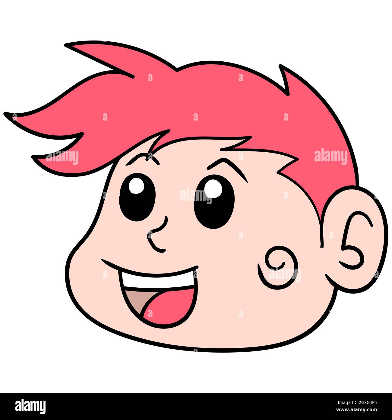 the head of the red haired boy with a smiling face Stock Vector Image ...