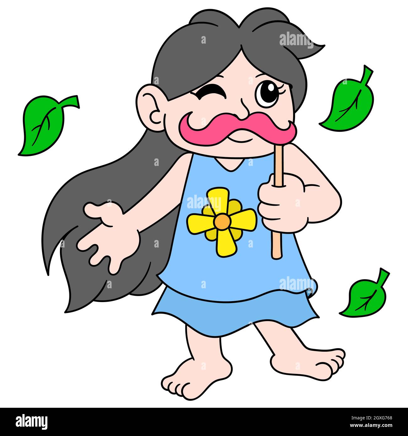 beautiful women with long hair enjoying the spring dance celebration Stock Vector Image & Art