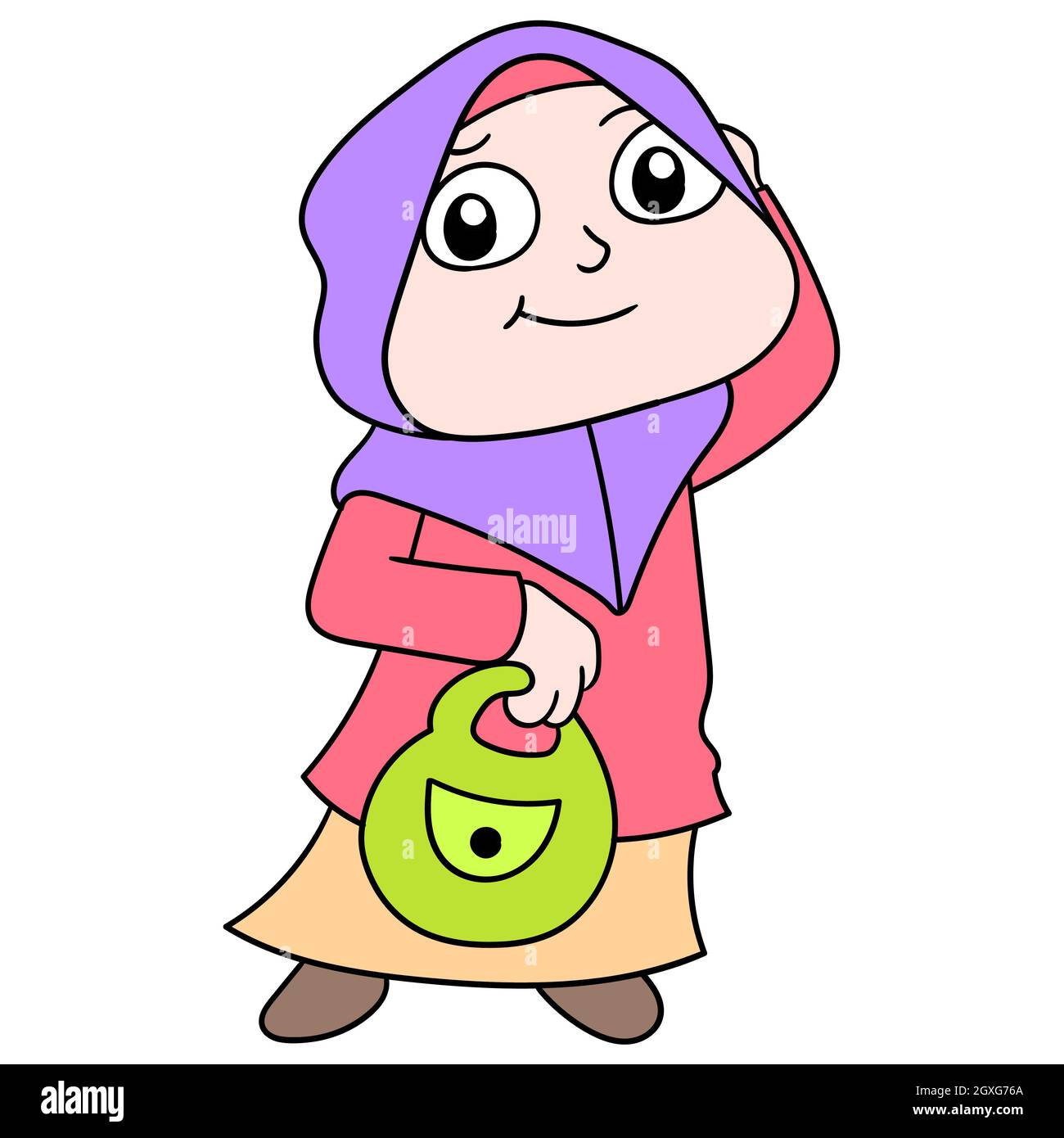 Muslim woman wearing hijab Stock Vector Images - Alamy