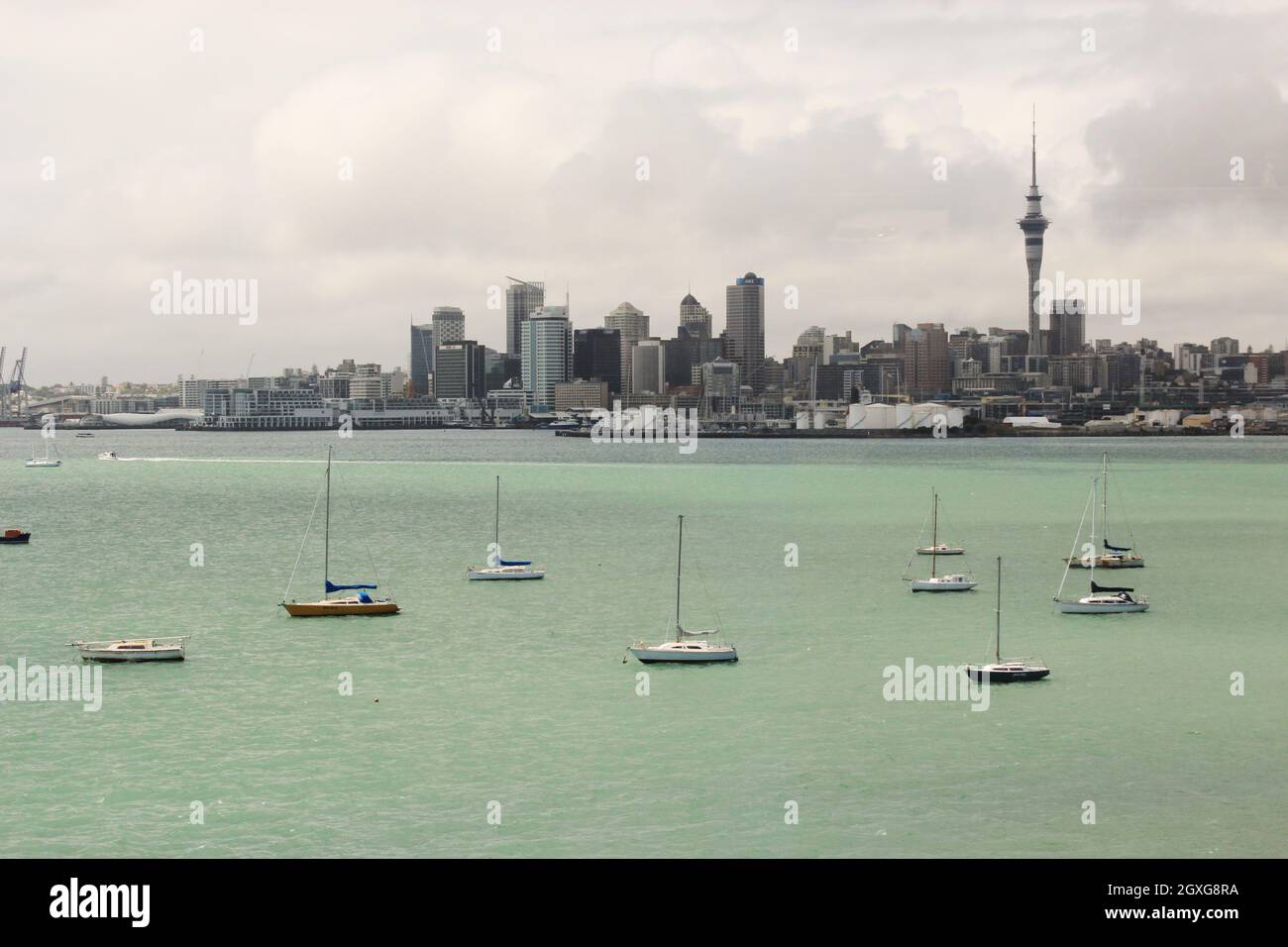 Auckland city harbor, New Zealand. 12 Feb 2011 Stock Photo
