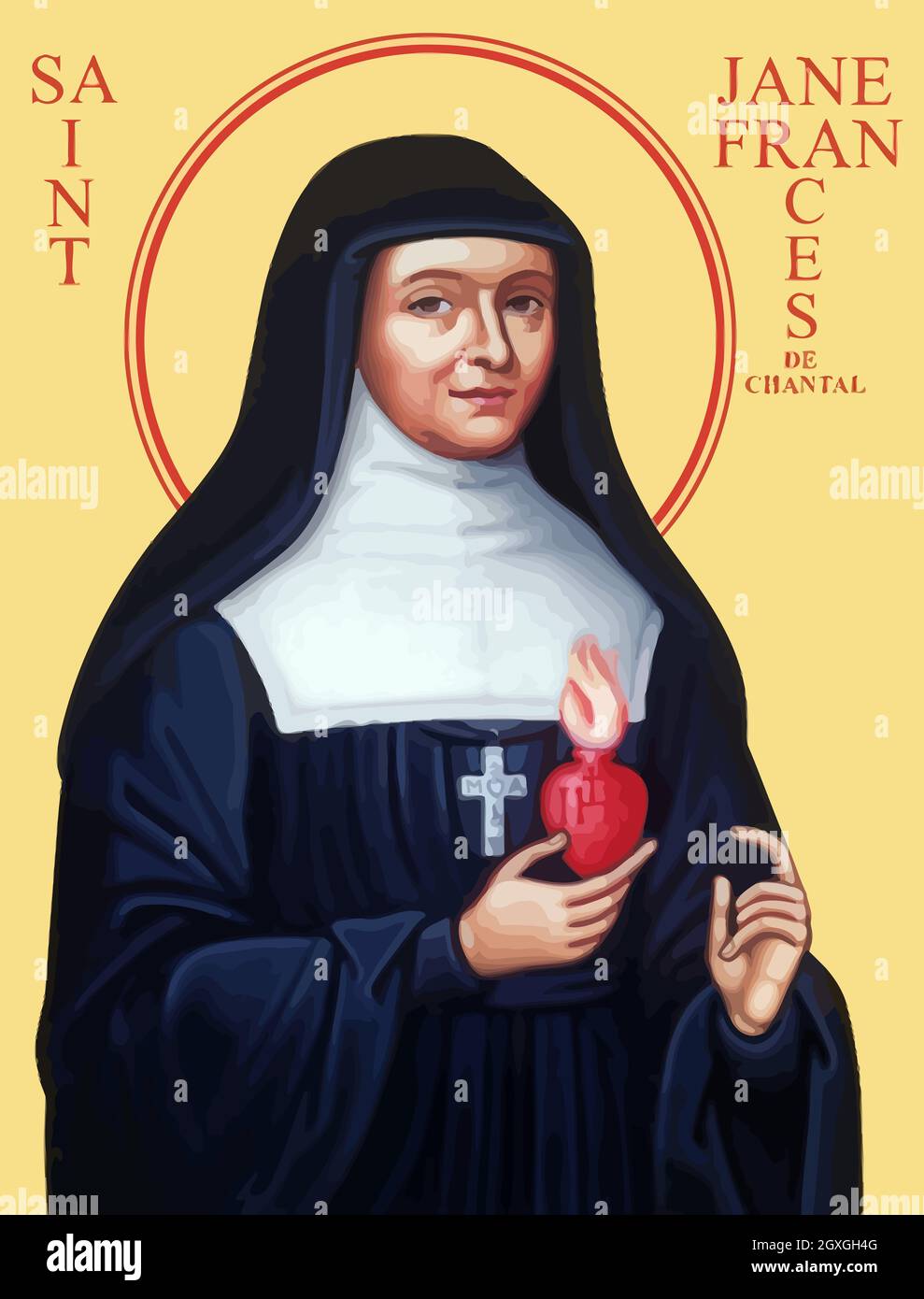 saint jane frances de chantal holy illustration Stock Photo Alamy