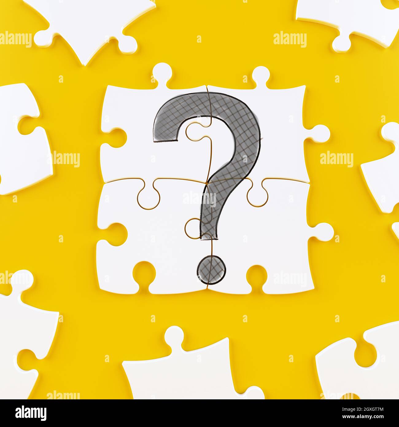 Tile Questions Mark White puzzle tiles with a question mark drawn Stock Photo - Alamy