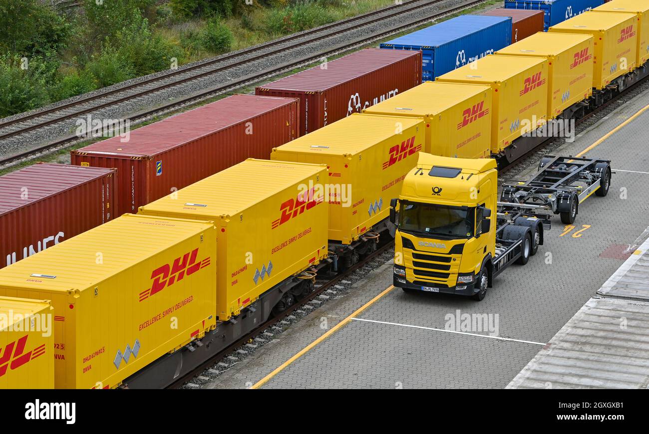 04 October 2021, Brandenburg, Großbeeren Deutsche Bahn's DUSS terminal