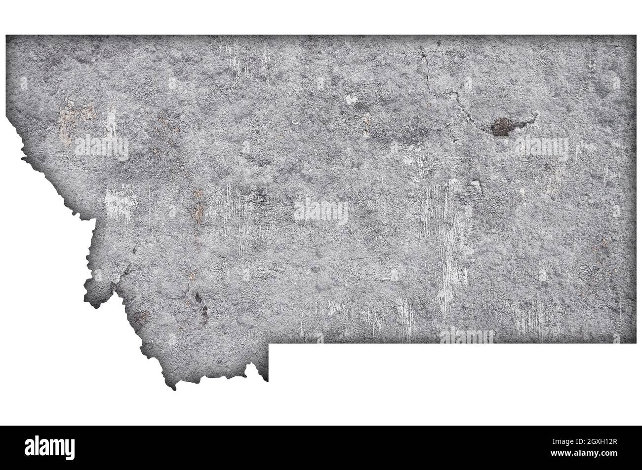 Map of Montana on weathered concrete Stock Photo - Alamy