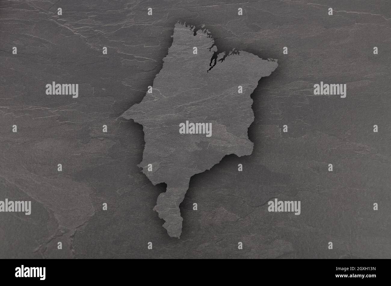 Map of Maranhao on dark slate Stock Photo - Alamy