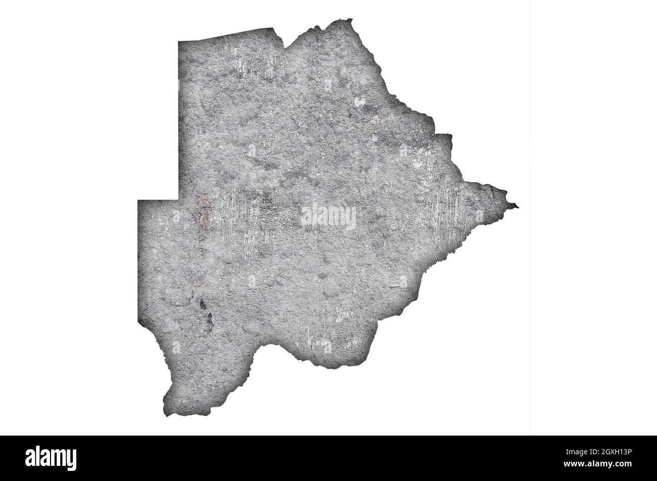 Map of Botswana on weathered concrete Stock Photo - Alamy