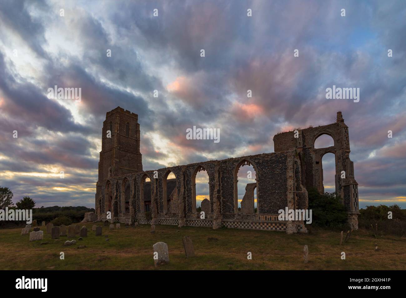 St Andrew's medieval Church, Covehithe, Suffolk, England, UK. Stock Photo