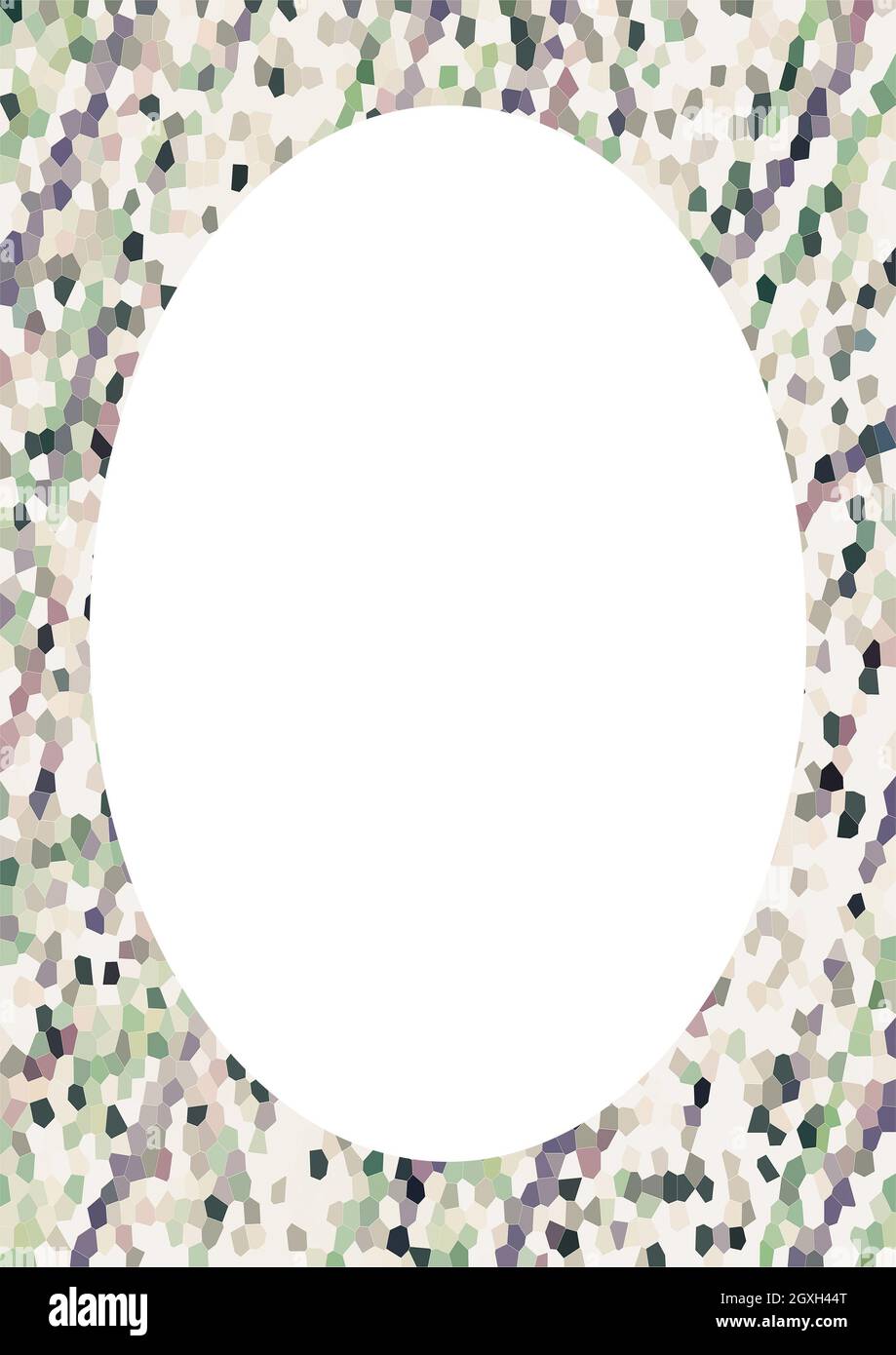 White circle frame background with decorated design borders Stock Photo