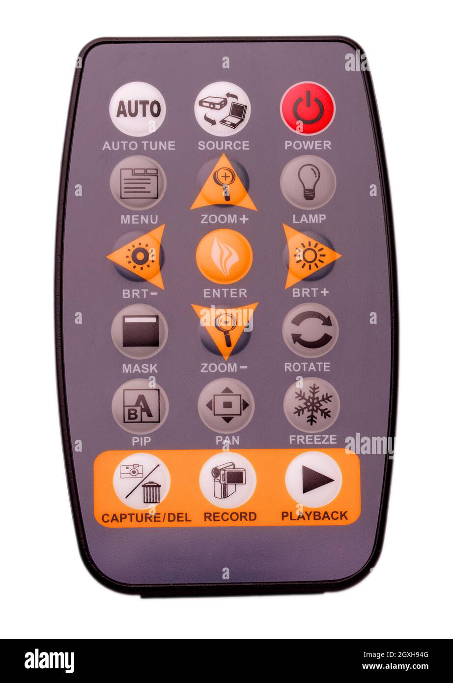 multi-functional remote control on a white background Stock Photo - Alamy