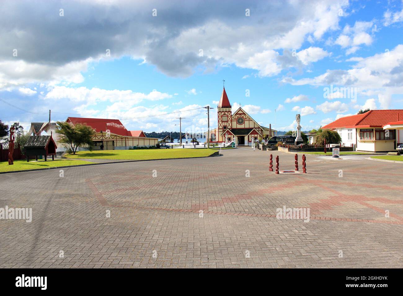 Maori cultural and woodcraft. Rotorua. New Zealand. 16 Nov 2011 Stock Photo