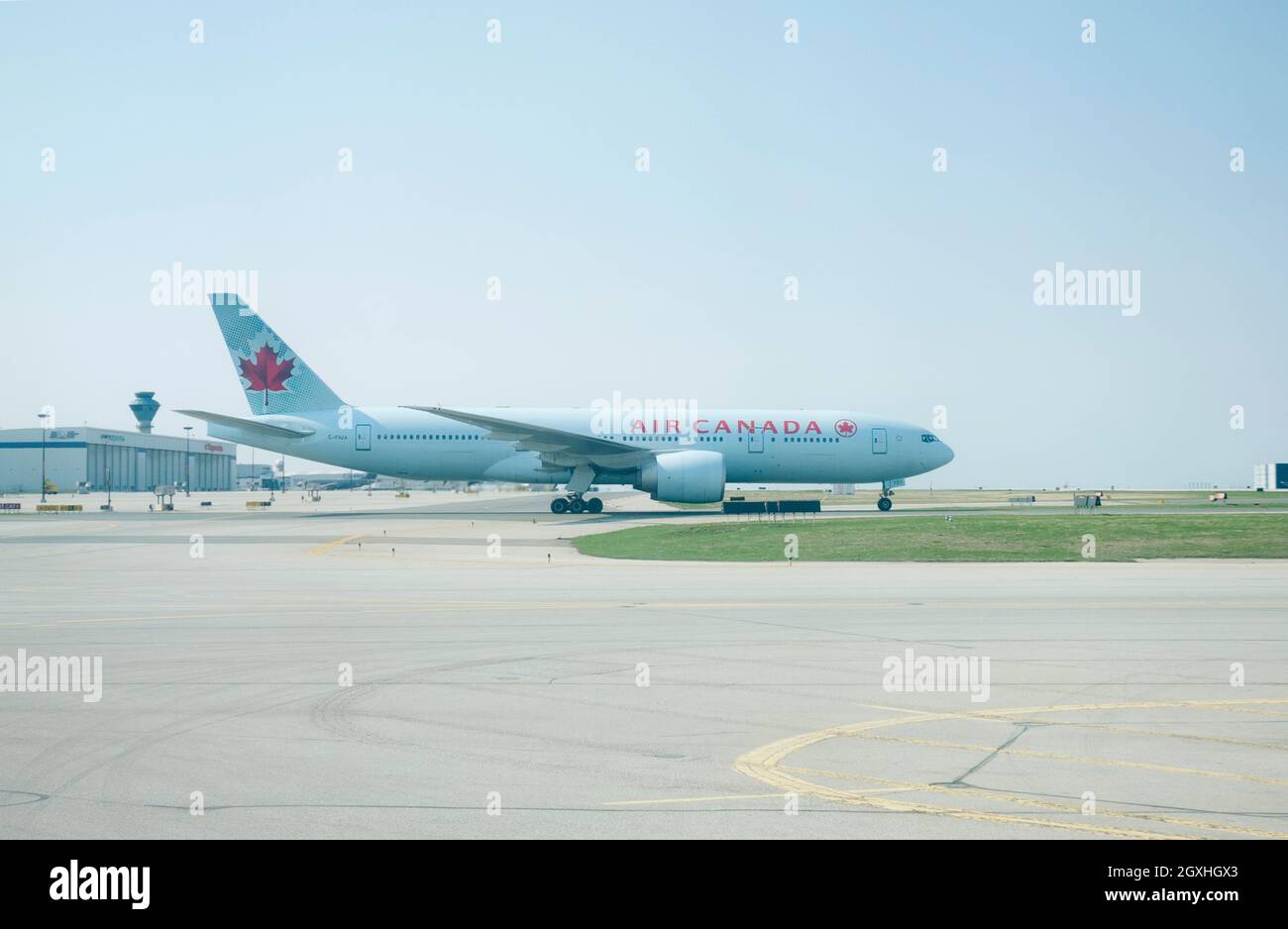 Air Canada commercial jet airliner at Pearson International Airport in