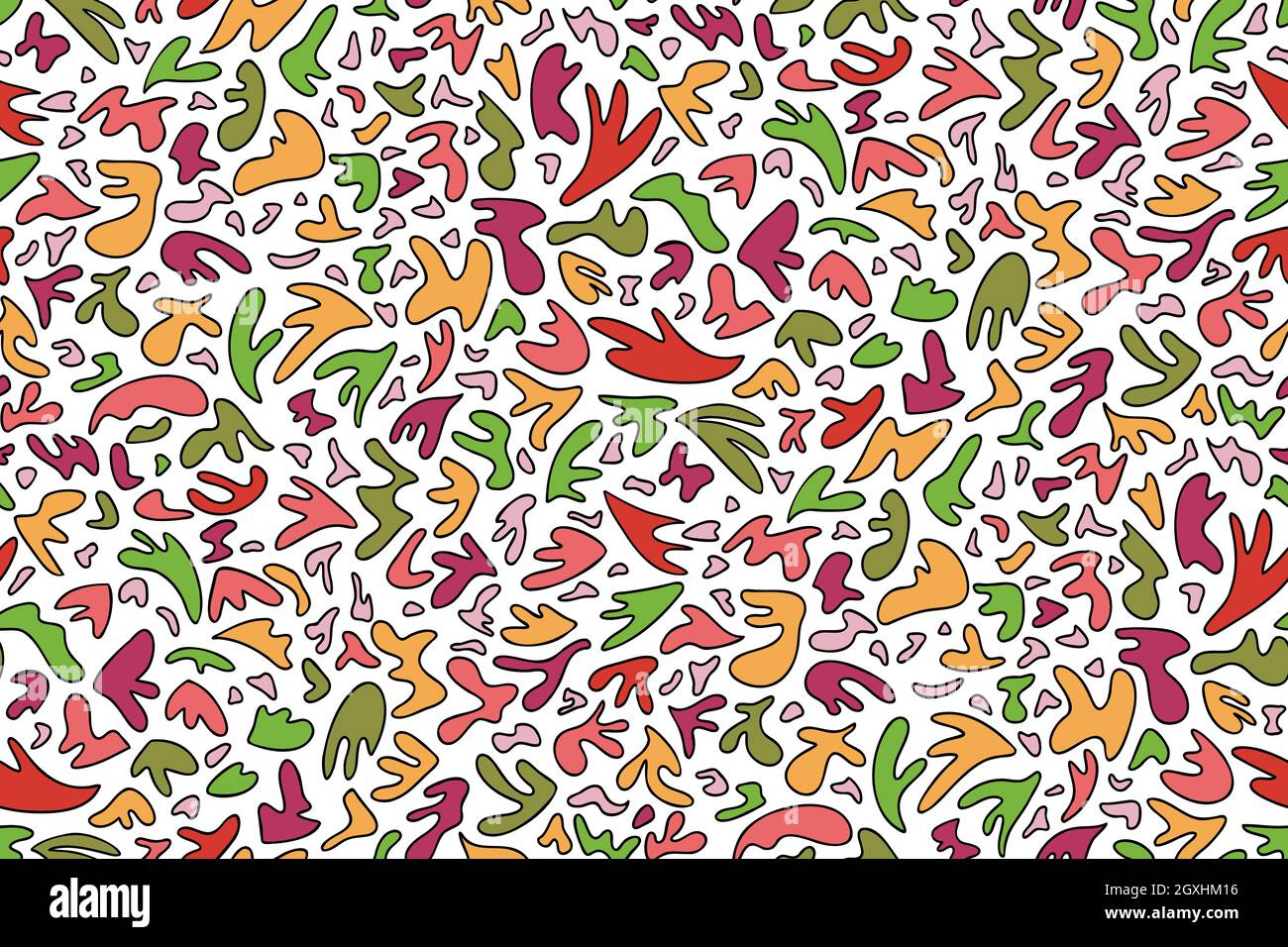 abstract seamless background pattern hand drawn, Vector Stock Vector ...