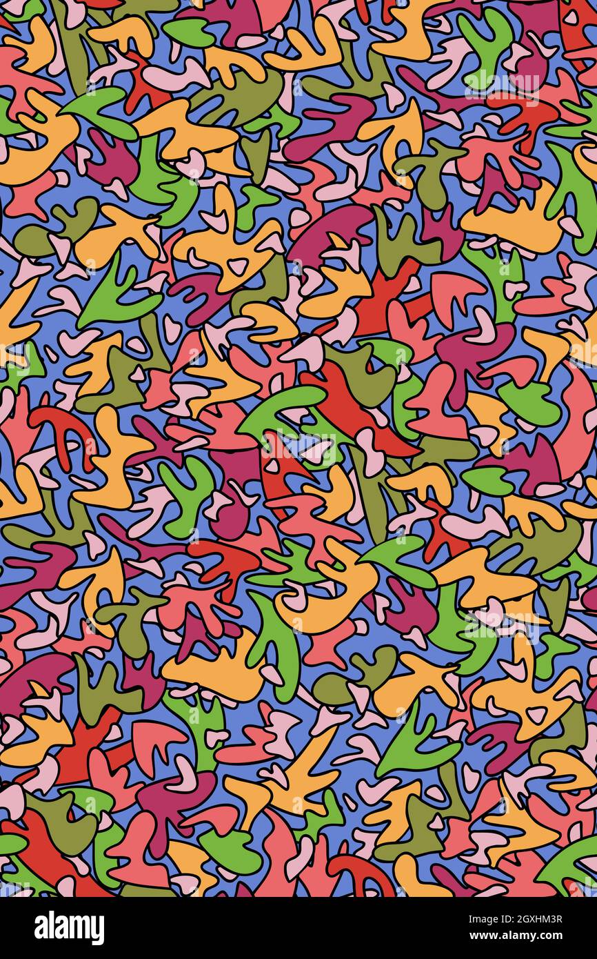 abstract seamless background pattern hand drawn, Vector Stock Vector ...