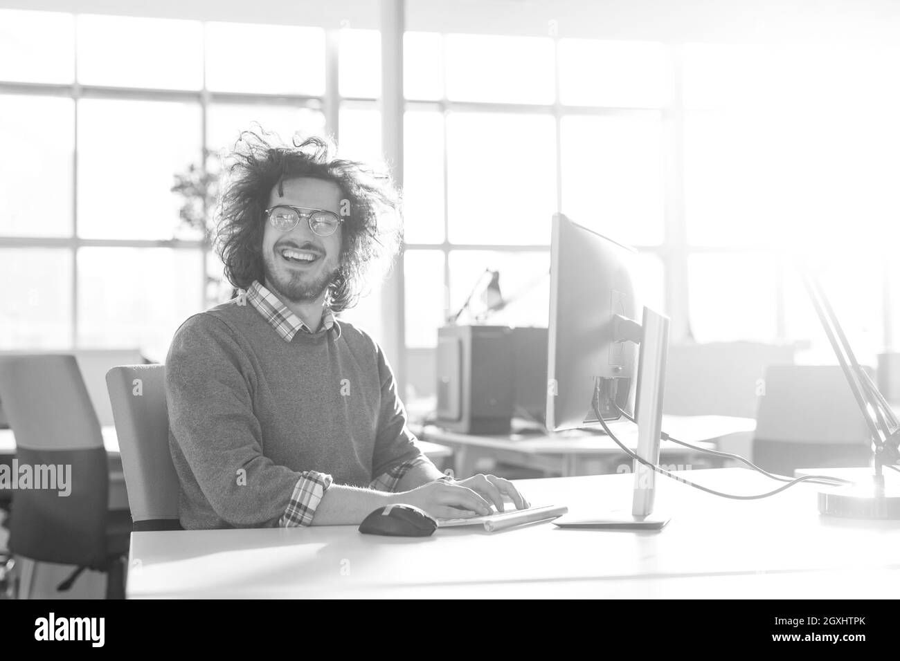 Computer ethnic Black and White Stock Photos & Images - Alamy