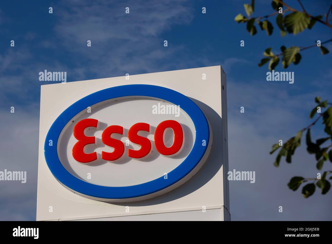Esso Petrol station in Grove Park, London. Stock Photo